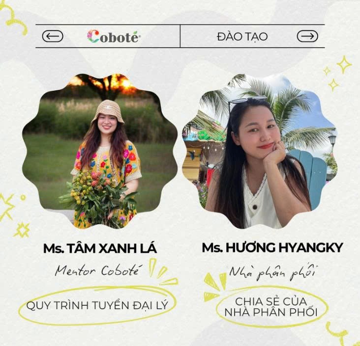 Tối nay chúng mình lại tiếp tục có buổi đào tạo:
- Lắng nghe chia sẻ tất tần tật chuyện banhang từ Nhà phân phối dày dạn kinh nghiệm.
- Được training thêm các kỹ năng cho NBH từ Mentor của Coboté.

Hứa hẹn buổi đào tạo đầy ắp tiếng cười, kiến thức