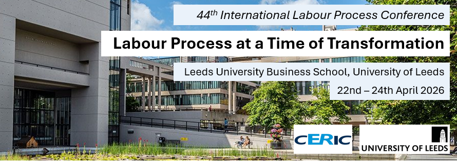 ILPC 2026 -SPECIAL STREAM -Sustainability and Labour Organisations
Keywords: triple transition; workplace democracy; just transition; grassroots activism
<a href="/GlobalForumDW/">Democratizing Work</a>
to submit your abstract please go to ilpc.org.uk 
Deadline 31st October 2025.
