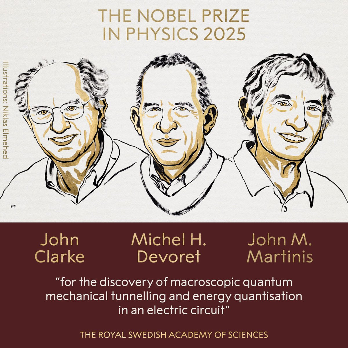 RSCBhavnagar's tweet photo. Great..
John Clarke, Michel H. Devoret &amp; John M. Martinis won #NobelPrize 2025 in Physics for the discovery of macroscopic #quantum mechanical #tunnelling &amp; energy quantisation.
UN declaired 2025 as @QuantumYear2025 &amp; @InfoGujcost is an academic partner &amp; NP to Quantum domain.. https://t.co/0OJ0lv8vWW
