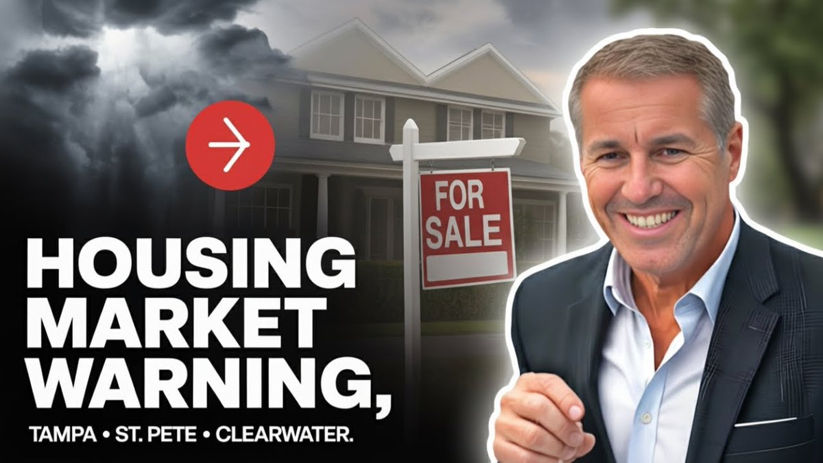 keithconnors's tweet photo. Florida Home Prices Could Drop Soon!. Is Tampa's Housing Market About to Crash? Video: https://t.co/PpuaNzVcxH  
Homes across Tampa Bay, St. Pete, Clearwater &amp; The Beaches are sitting longer — and that’s usually the first red flag before price cuts accelerate. https://t.co/7NUtmIOhTO