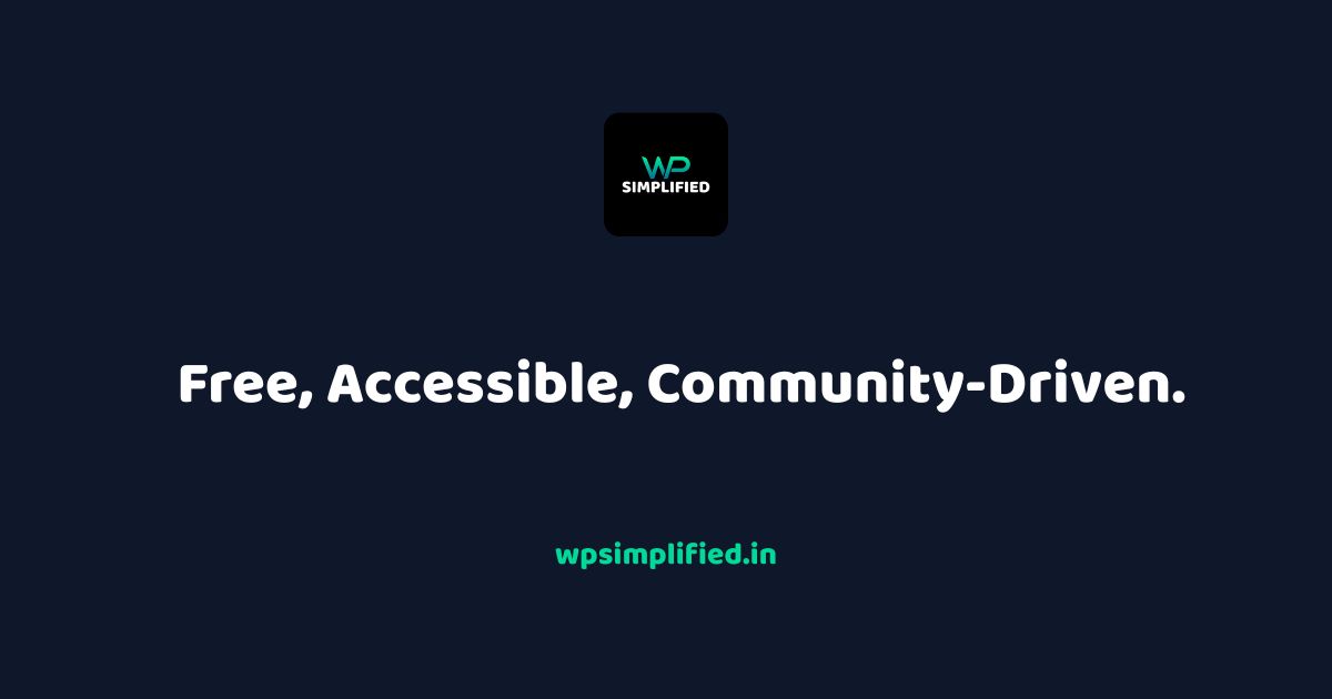 WPSimplifiedBySunil tweet media
