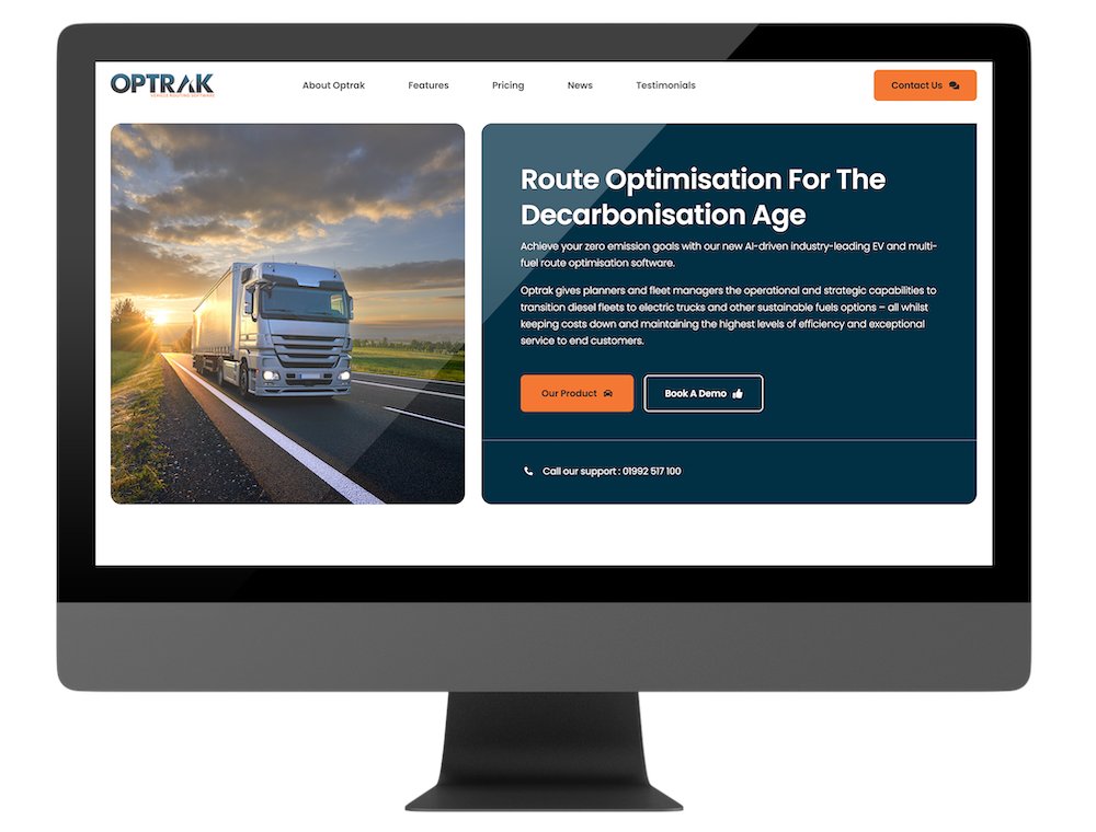 Enviousdigital's tweet image. Just launched: new site for Optrak, an AI route optimisation platform for mixed fuel + electric fleets.
 Clear messaging 
 Visually-driven UX using maps, diagrams &amp;amp; clean UI
 Speed, scalability &amp;amp; modular design
enviousdigital.co.uk/portfolio/optr…
#WebDesign #Logistics #SustainableTech