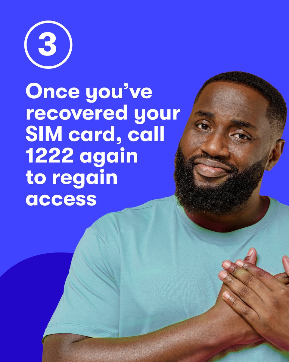 wave_gambia's tweet photo. Lost your phone? 😬 Don’t panic — we’ve got your back! 💪
1️⃣ Dial 1222 ASAP
2️⃣ Ask to lock your account 🔒
3️⃣ Call again after recovering your SIM to unlock it 💙

#WaveGambia #YourMoneyIsYours #Gambia #SecurityStartswithYou https://t.co/VFycvt98K0