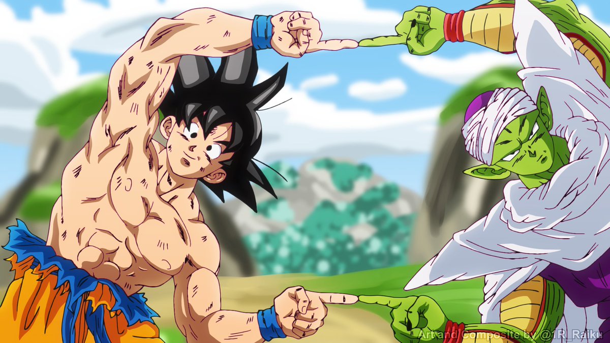 1R_Raiku's tweet image. Goku and Piccolo from the Dragon Ball Super: Broly Film!!!
My version on the left and the original on the right!
#DAIMA #DragonBallSuper
