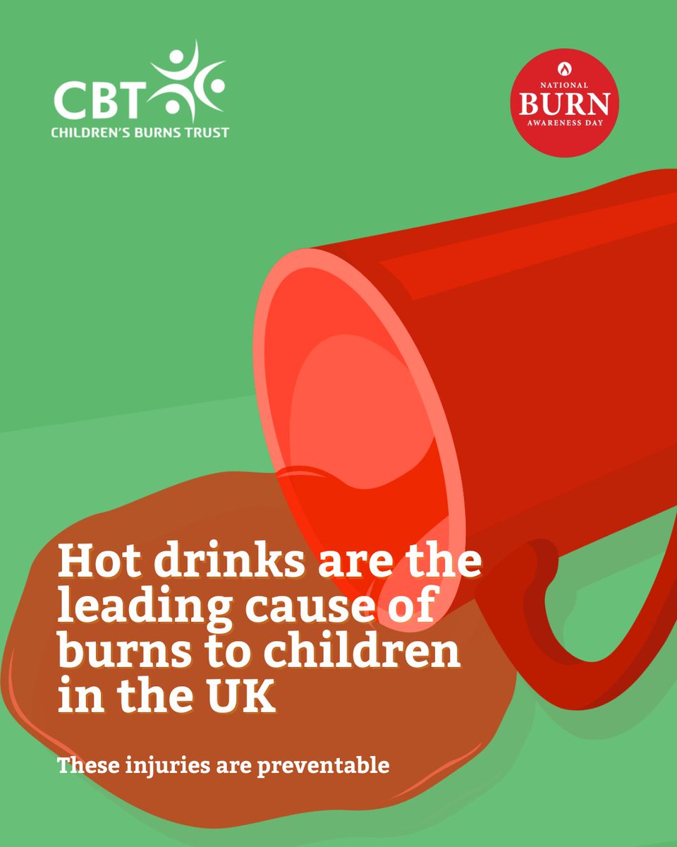 Hot drinks are the leading cause of burns to children in the UK.

These are life-changing but preventable injuries.Learn how to reduce the risk: cbtrust.org.uk/news-stories/a…

#BeBurnsAware #NBAD2025 #ChildrensBurnsTrust