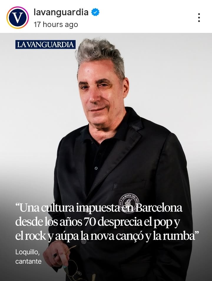 La rumba catalana i la nova cançó, creades a Catalunya, són "imposades".

Un vell disfressat d'una tribu urbana ianqui dels anys 50 que "canta" en castellà sobre carreteres i cotxes americans és una cosa molt genuïna i natural de Catalunya.

L'espanyolisme és una malaltia mental.