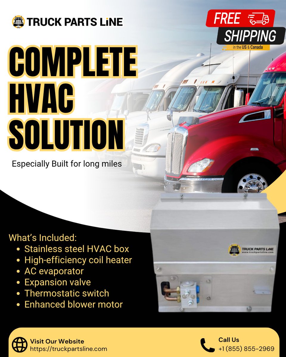 TruckPartsLine's tweet photo. Mechanics and owner-operators — this is your all-in-one Kenworth Heater Box. 

Easy install. All parts included. Built tough for long miles. 

Keep your truck performing its best.

🚛 Click to order today: https://t.co/09SLtrcmbx

#KenworthHeaterBox #TruckParts #TruckingLife https://t.co/CWOa057BY1