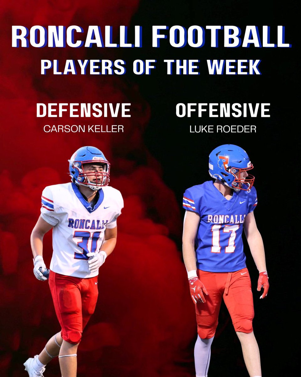 Congratulations to our varsity players of the week.