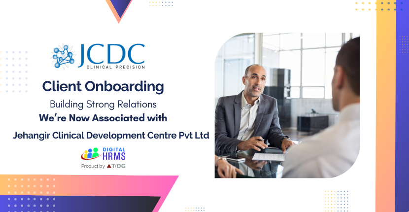 DigitalHRMS's tweet image. We are pleased to announce that Jehangir Clinical Development Centre Pvt Ltd is now associated with Digital HRMS. Together, let’s digitize and streamline HR processes. Discover more at digitalhrms.com

#ClientOnboarding #ClientShowcase #NewClient #Clients #HR #DigitalHRMS