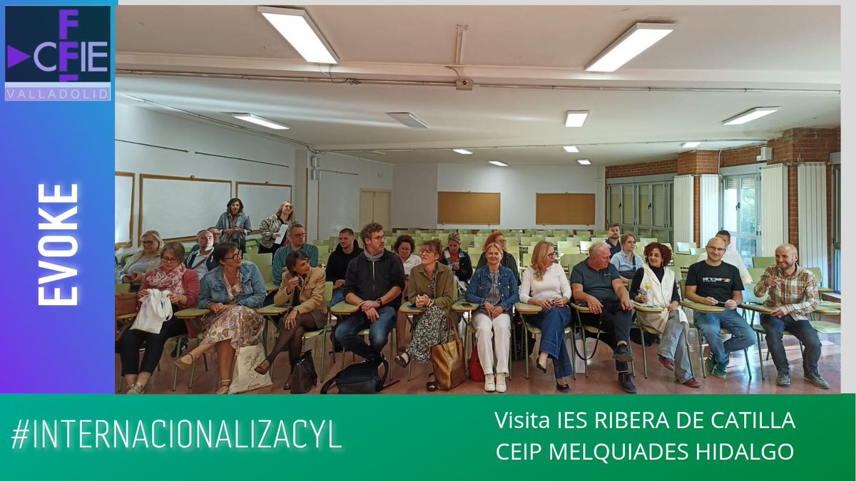 🇵🇱🇩🇪🇫🇮🇫🇷🇪🇸🇭🇷 Proyecto EVOKE. Hoy visita de los asistentes al IES Ribera de Castilla y al CEIP Melquiades Hidalgo. Trabajamos la inclusión👱‍♂️👦, los ODS🚰, la renaturalización🌿, la codocencia 👨‍🎓👨‍🎓y la diversidad👱‍♂️👲👦.<a href="/EUErasmusPlus/">Erasmus+</a> <a href="/sepiegob/">SEPIE</a> #InternacionalizaCyL <a href="/educacyl/">Educación JCyL</a>