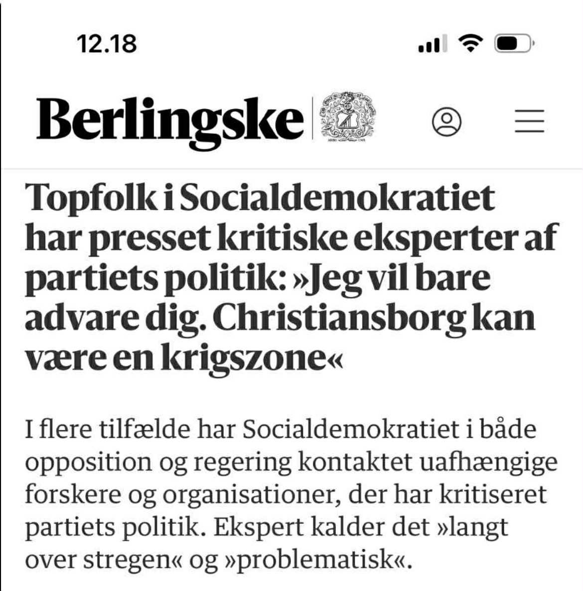 Mette Frederiksen: 

“Vi har brug for eksperter, der kan udføre deres arbejde uden at blive intimideret”

Også Socialdemokratiet: