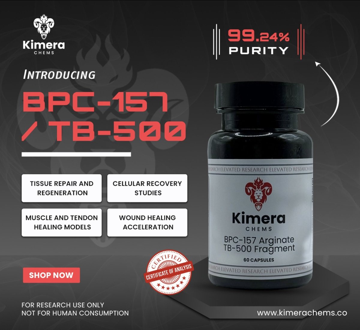 From the lab to the limits  BPC-157 + TB-500 work together to accelerate  recovery and optimize repair at the cellular level. The ultimate duo for  advanced research.  Research Use Only. #
