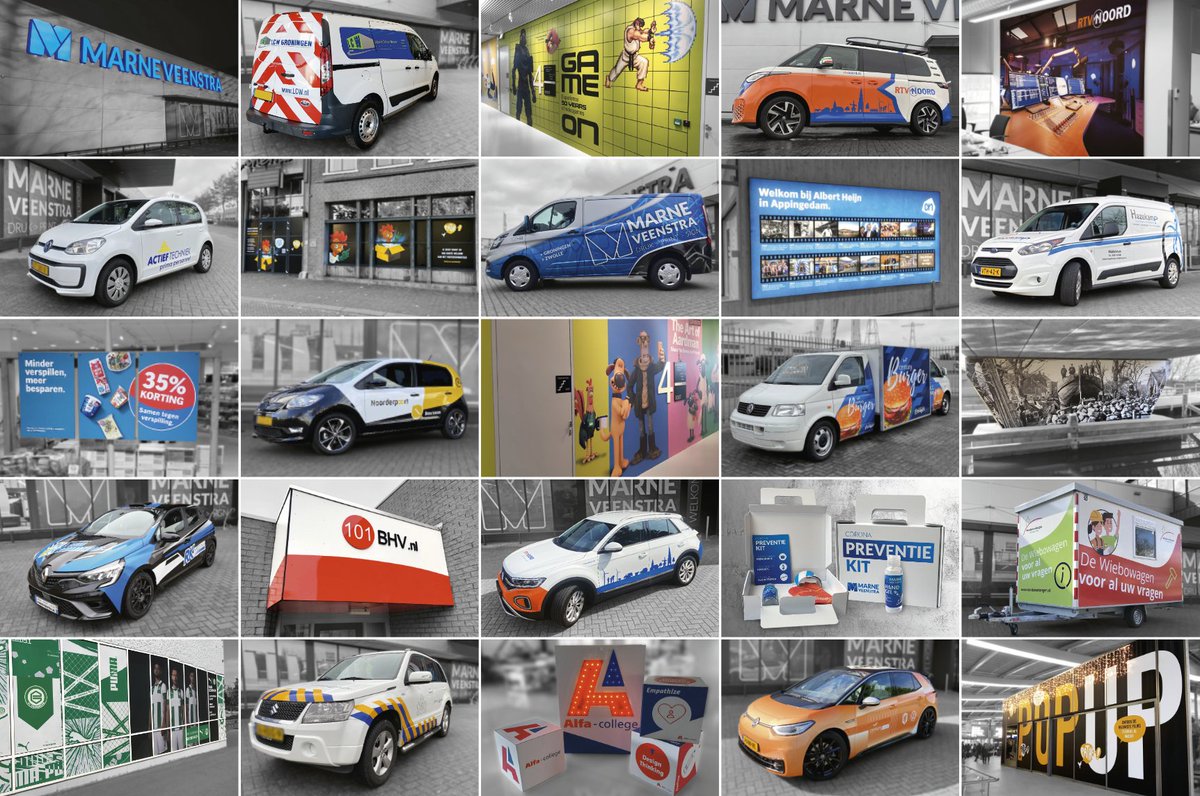 Bij MarneVeenstra geloven we dat sign meer is dan alleen productie. Het is de kracht om verhalen te vertellen, merken zichtbaar te maken en klanten te verrassen.

Met oog voor detail, duurzame keuzes en vakmanschap helpen we organisaties elke dag om impact te maken.