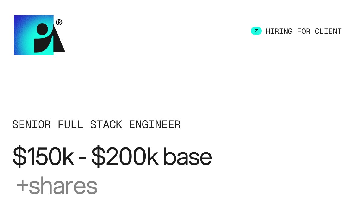 moguzbulbul's tweet image. Looking for FULL STACK ENGINEER
Please drop your links in the comments below!
tech stack: Typescript, node, bun, nextjs,postgres
Hiring for a client so no dm please ⚠️