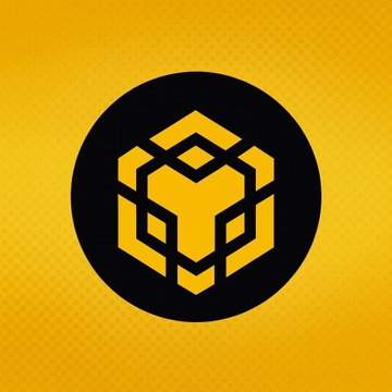 First image displays a yellow hexagonal logo with black geometric patterns forming a cube-like structure on a yellow background. Second image shows a black circular emblem with a white X symbol and XRP text below on a white background.