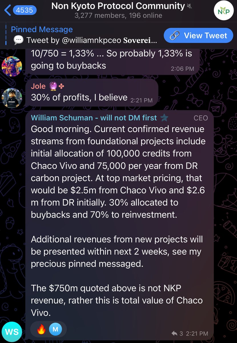 degenApe22's tweet photo. Ok so $NKP is generating $5.1m annual revenue &amp; expecting to scale higher soon too

AND there are 2 more projects u detest to generate more real revenue in the carbon credits market 

$5.5m circ mc is absolute insanity

Join TG read pinned

https://t.co/69Tjqyvrvn https://t.co/xPqBFnbybe