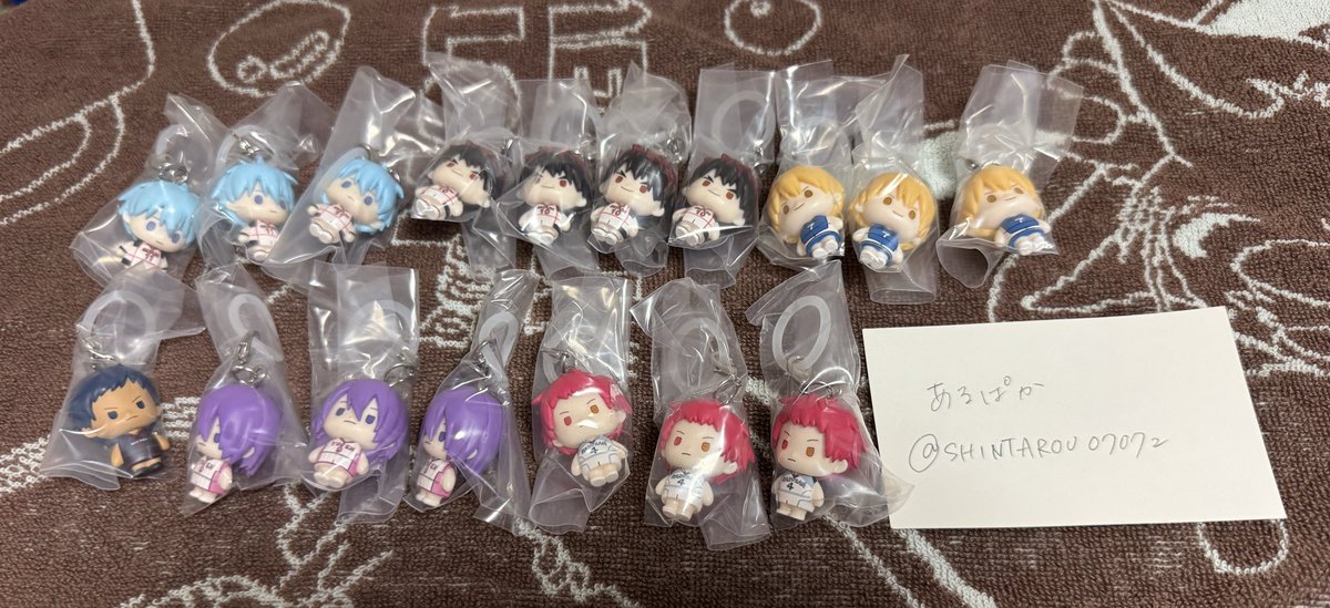 SHINTAROU07072's tweet photo. 【交換希望】 黒子のバスケ　黒バス　めじるしアクセサリー

譲：黒子3・火神4・黄瀬3・青峰1
　　紫原3・赤司3

求：緑間

郵送希望です https://t.co/Ko8ipKC4wH