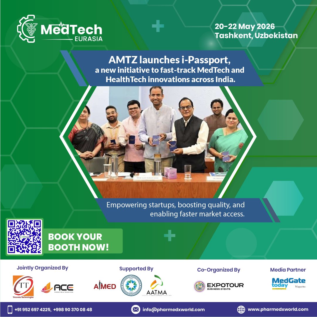Medtecheurasia's tweet photo. Prof. Ajay Kumar Sood &amp; Jitendra Kumar Sharma unveil i-Passport — a breakthrough to fast-track MedTech innovations across India.

#AMTZ #iPassport #MedicalDevices #StartupIndia #MakeInIndia #MedTech https://t.co/bqHDBYcy4A