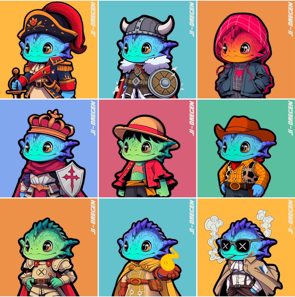 GM!🌻✨
New collection on <a href="/xrpcafe/">xrp.cafe ☕</a> 

‘JI-DREGEN’
9 items added to the collection 

🐲1/1 Ilustration
🐲Price : 4 XRPL

Collection link : 
Xrp.cafe/collection/ji-…

#NFT #XRP #XRPCommunity