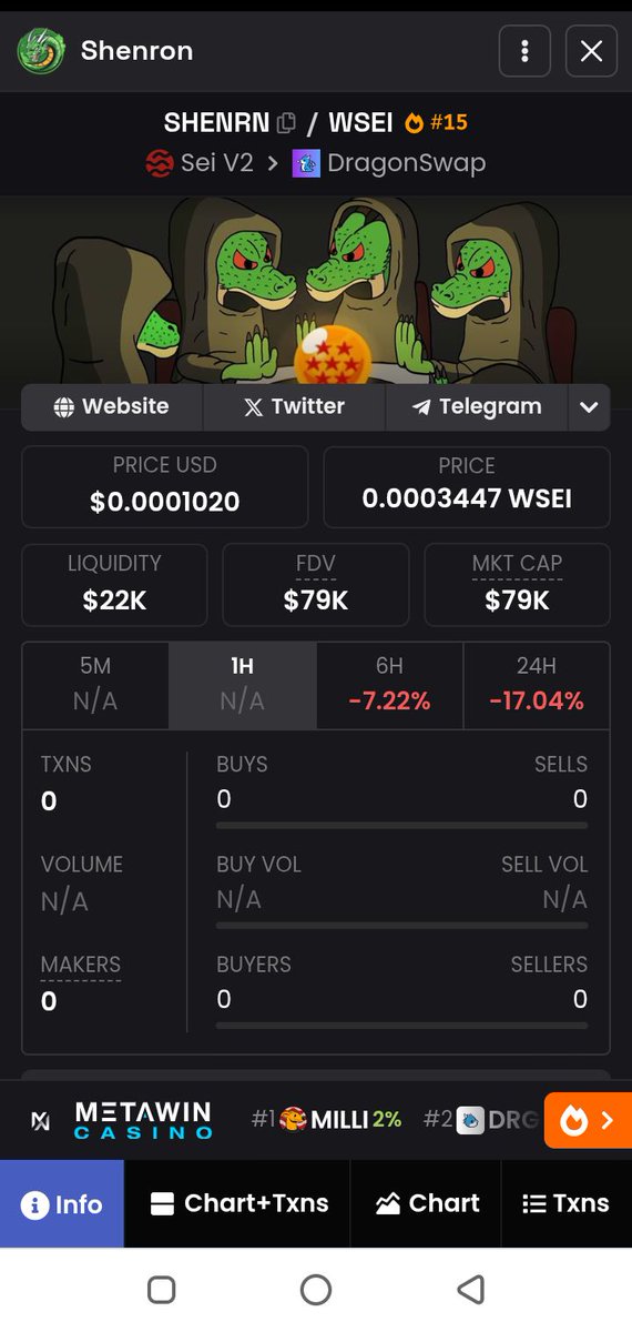 Jameyofweb3's tweet photo. Everyone’s staring at it  $0.0001020  and still not buying 😤.$22K liquidity. $79K FDV. You see that chart?Flat now,but when this dragon wakes up  it breathes fire.People are seeing this cheap gem and walking past don’t be that guy.@ShenronOnSei  session will be here soon $SHENRN https://t.co/EeEyOIeAGQ