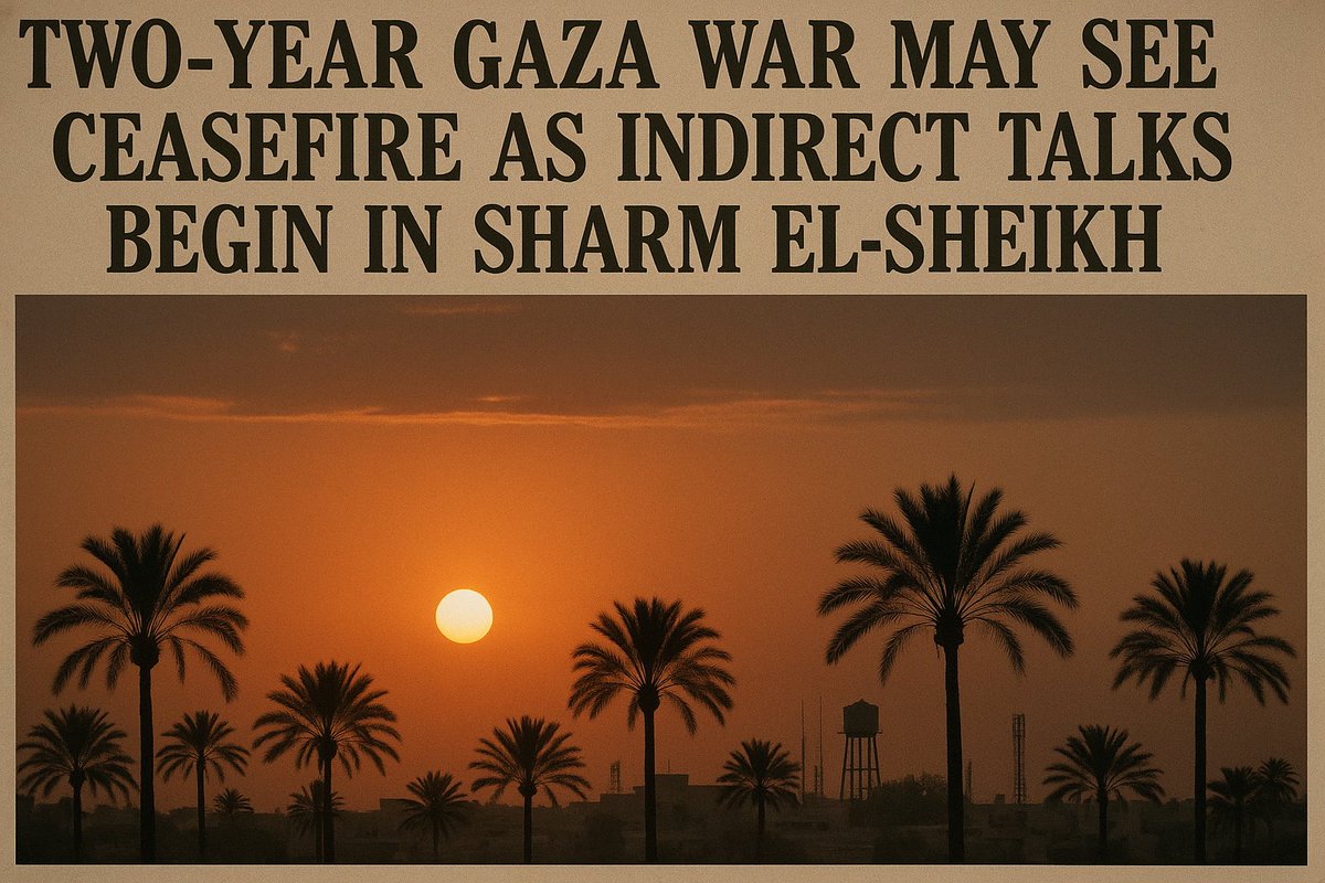 TodayInUS_World's tweet image. Two-Year Gaza War May See Ceasefire as Indirect Talks Begin in Sharm el-Sheikh
todayinusandworld.com/two-year-gaza-…

#GazaPeaceTalks #IsraelHamasNegotiations #SharmElSheikh #MiddleEastConflict #GazaWar2025 #HumanitarianCrisis #IsraelPolitics #EgyptMediation #QatarDiplomacy #MiddleEastPeace