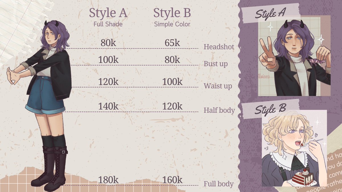 vanillainess's tweet image. [Like &amp;amp; RT very appreciated 💜] 

Hello, I&apos;m opening commissions for local! More info and samples in thread (⁠ ⁠ꈍ⁠ᴗ⁠ꈍ⁠) 

#artidn #zonakaryaid #zonauang