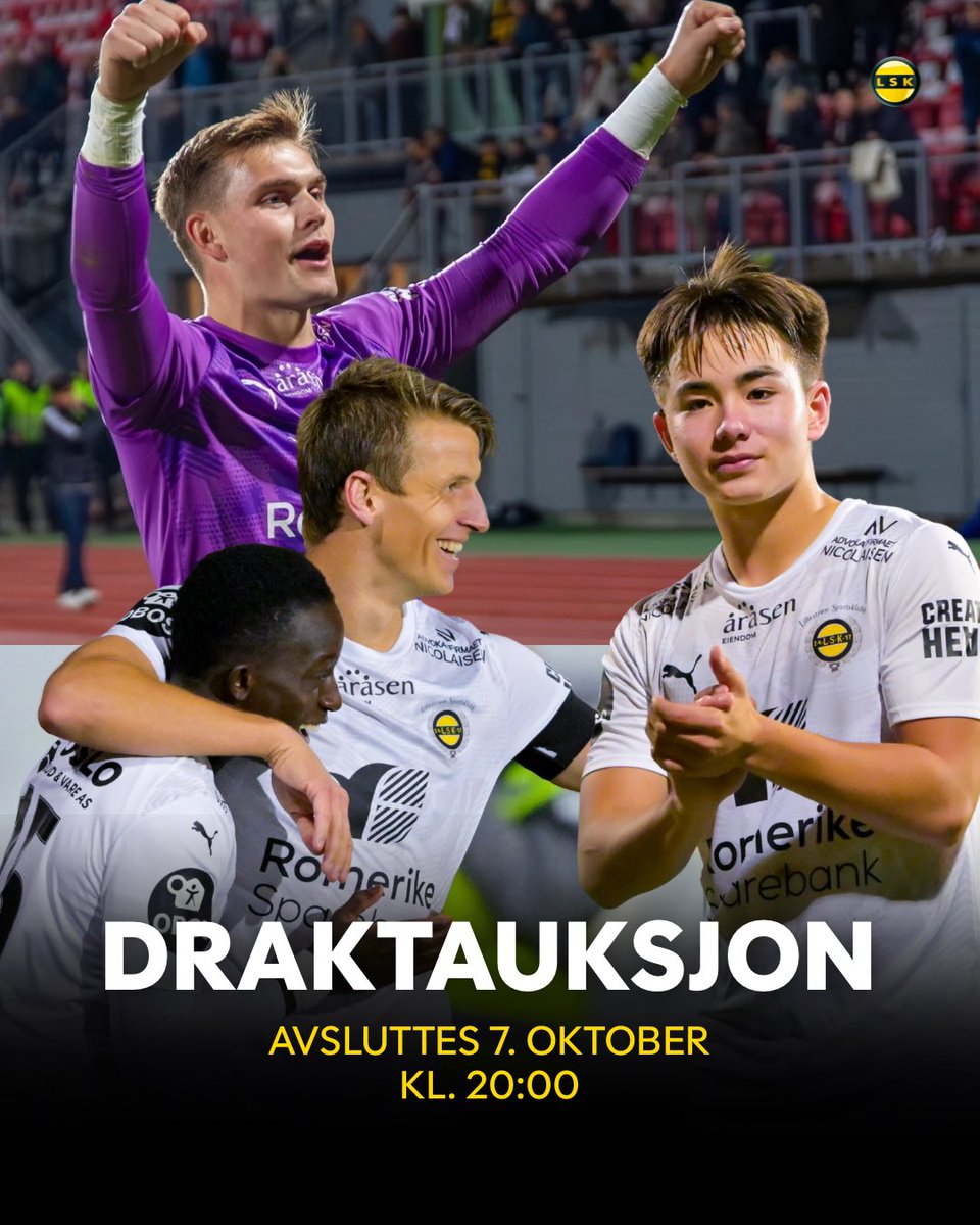 𝗦𝗜𝗦𝗧𝗘 𝗦𝗝𝗔𝗡𝗦𝗘 ⏳

I dag er siste mulighet for å sikre seg en eller flere av draktene som ble brukt i opprykkskampen mot Moss 29. september 🤩 Draktene er også signert av den enkelte spiller drakta tilhører. Auksjonen avsluttes i kveld kl. 20:00!