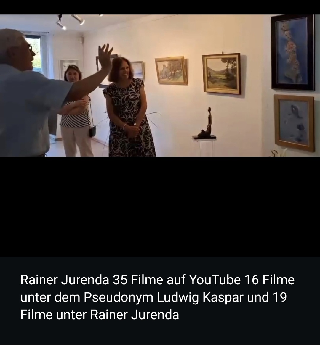 Rainer Jurenda 35 Filme auf YouTube 16 Filme unter dem Pseudonym Ludwig Kaspar und 19 Filme unter Rainer Jurenda