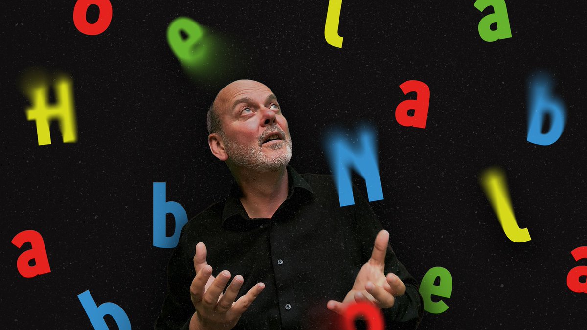 Schrijver en dichter. Columnist en cabaretier. Maar bovenal woordkunstenaar. Frank van Pamelen in Ludens.  - mailchi.mp/theaterludens.…