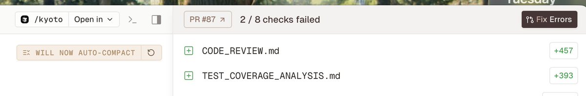 bshakr's tweet photo. @charlieholtz also feature request how about instead of "fix errors" button that this is automatic - I'd always want claude to check and fix the errors instead of manually pressing that button https://t.co/DRVIndwl9z