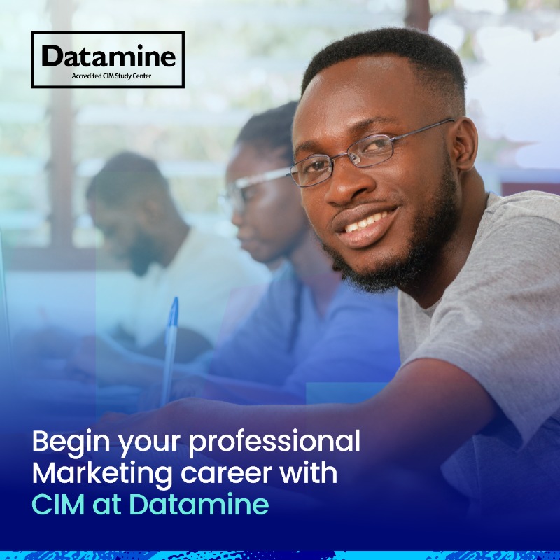 DatamineCIM's tweet photo. Dreaming of a career in marketing? Start the right way

At Datamine, an accredited CIM study center, you’ll gain practical skills, enjoy flexible study options, and earn a globally recognized qualification to launch your marketing career with confidence.