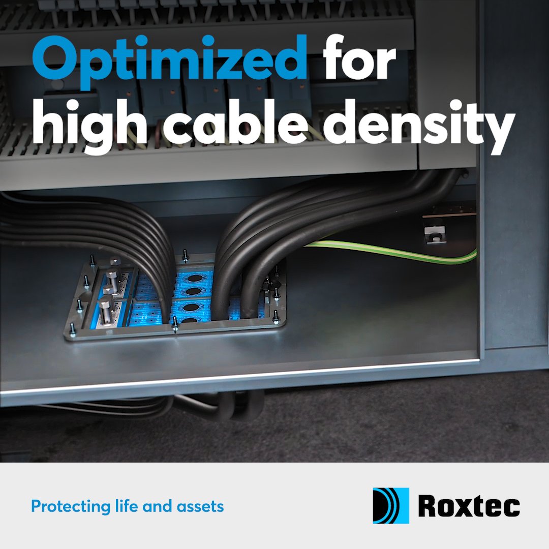 RoxtecLtd's tweet image. Have you seen the Roxtec HD 72?
The new advanced cabinet cable transit!
🎯 Fit-for-purpose
🎯 Easy to install
🎯 Handles high-density, larger cables
🎯 Cuts cabinet footprint by 50%+ vs. cable glands

📎 bit.ly/42qNCPQ

#ElectricalEngineering #PLC #RemoteIO #HeatTrace
