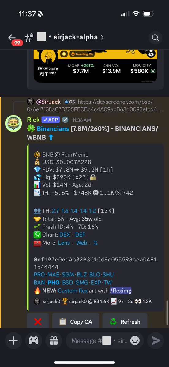 rah_jack's tweet photo. There’s a Gold Mine on the bnb chain rn 👀 🌟 

帕鲁 — 123k -> 5.5M
Binancians — 800k -> 8.5M https://t.co/wAgECmvRa1