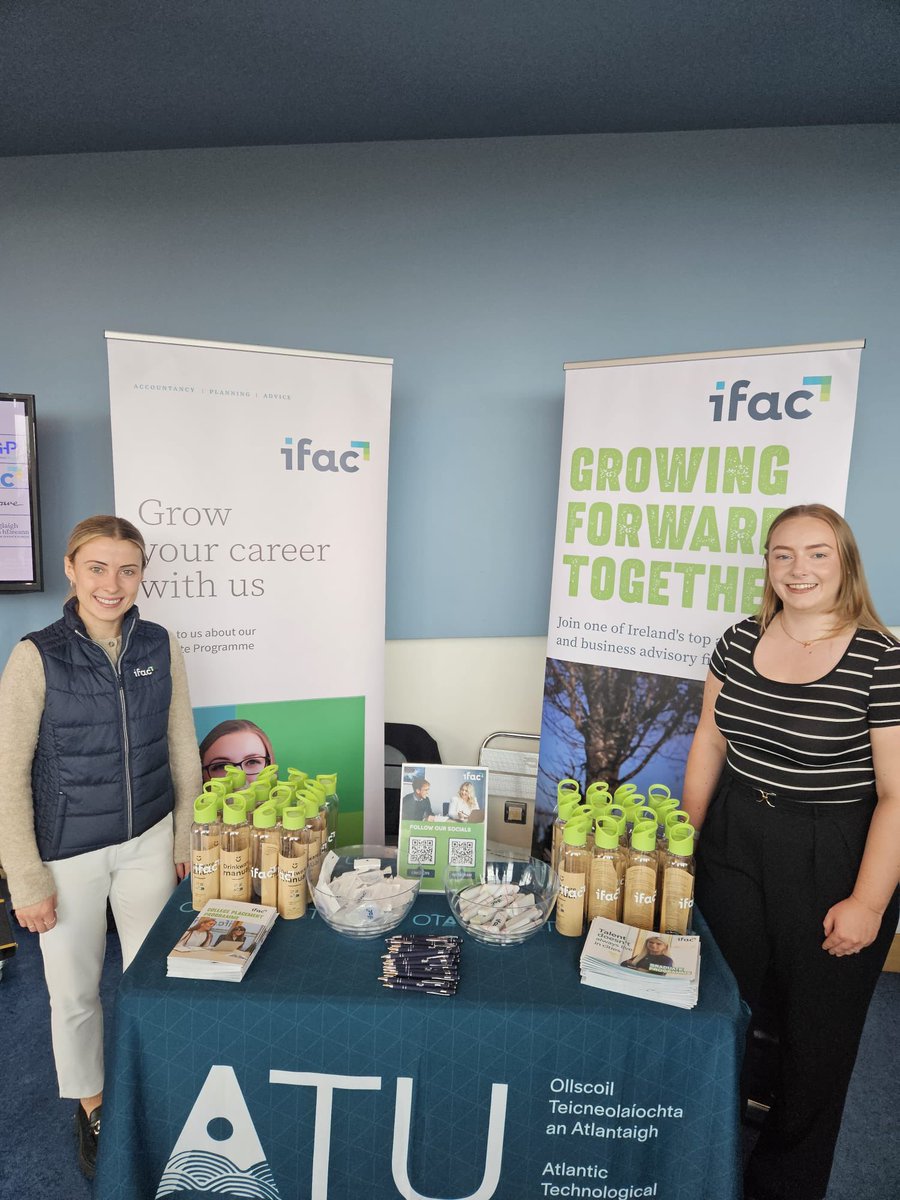 ifac_ireland's tweet image. Our careers team are up in @ATU_GalwayCity today until 2pm. If you’re around make sure and stop by our stand and chat to Louise, Lauren and Laura all about our 2026 #GraduateProgramme! #CareerFair