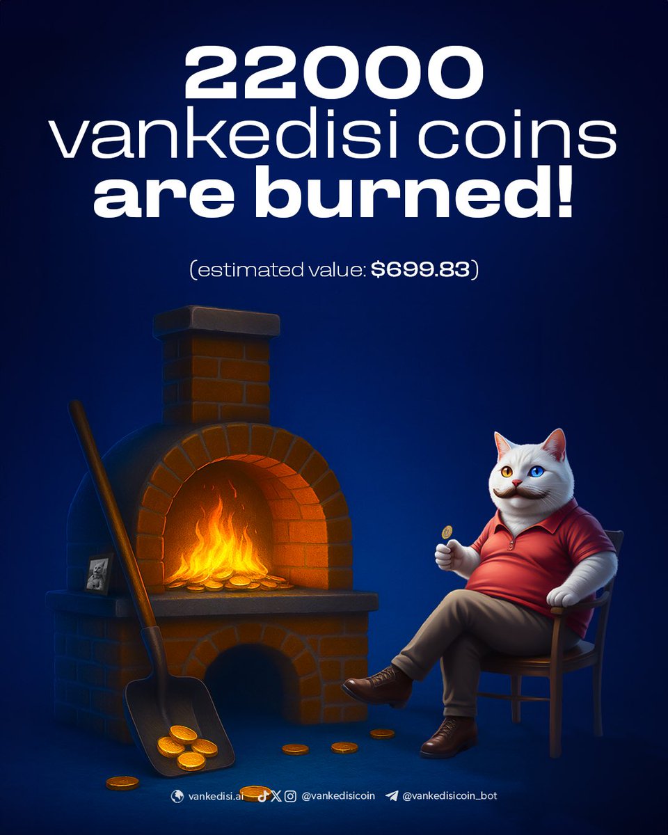 22000 vankedisi coins are burned! 🔥
(estimated value: $699.83)💸

solscan.io/tx/56S6mLSi1jw…

#vankedisi #vankedisicoin