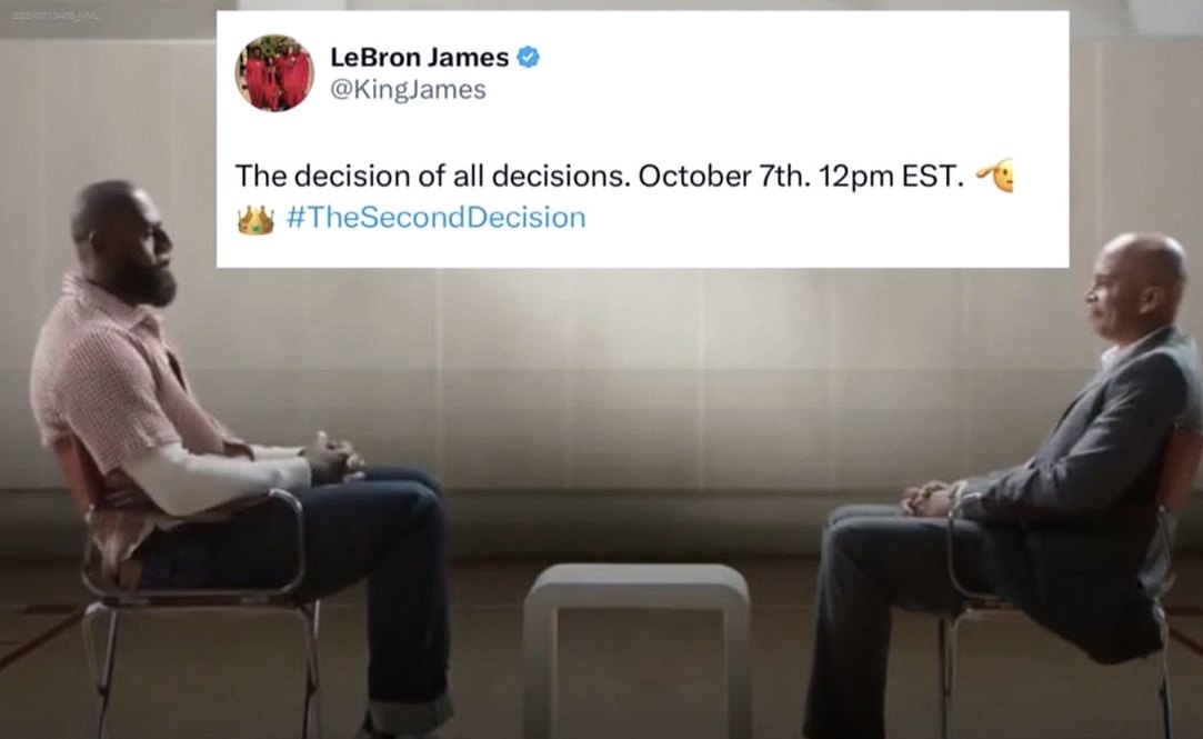 What’s his decision gonna be? Retire or Bronny getting traded?