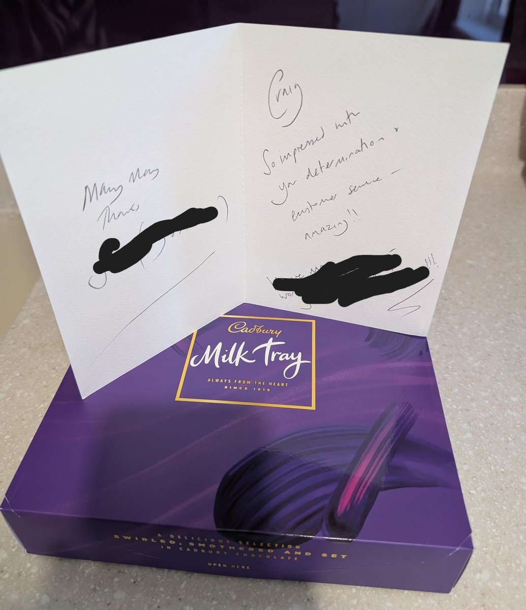 BeesKneesIT's tweet photo. Always nice to get a thank you from a customer 🙂
This was an urgent job for a small charity in Bradford. The chocolates were of course appreciated but even better getting a lovely Thank you card and message! 😄 https://t.co/qlEGcTNXKk