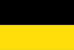 flagposting's tweet photo. Flag and coat of arms of the Duchy of Upper and Lower Silesia 1742–1918 https://t.co/fqDW1wT8Oc