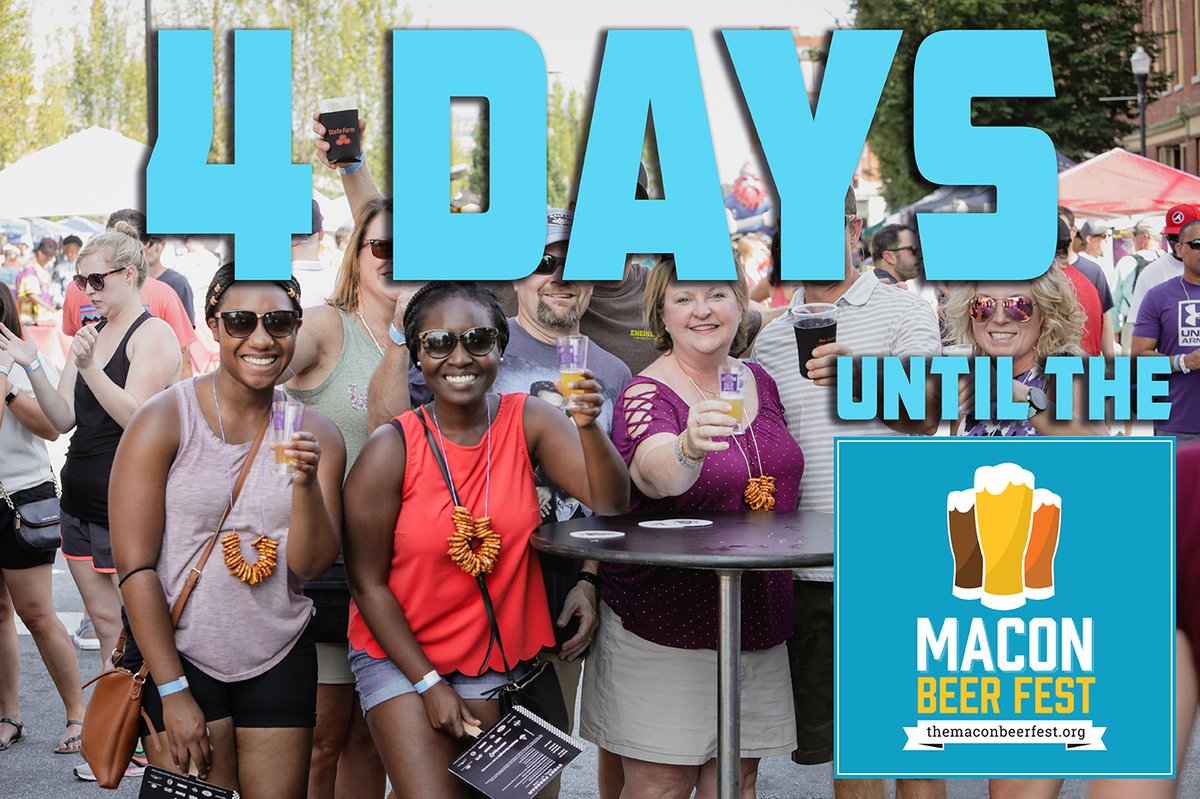 Four days til the Macon Beer Fest!

loom.ly/7EGRDIQ...

#MaconBeerFest #CraftBeer #Octoberfest #Wine #Cider #Music #ArtsandCrafts #FoodTrucks #DowntownMaconRotary @DowntownMaconRotary #DowntownMacon #MaconBibb #VisitMacon #PintsforProstates