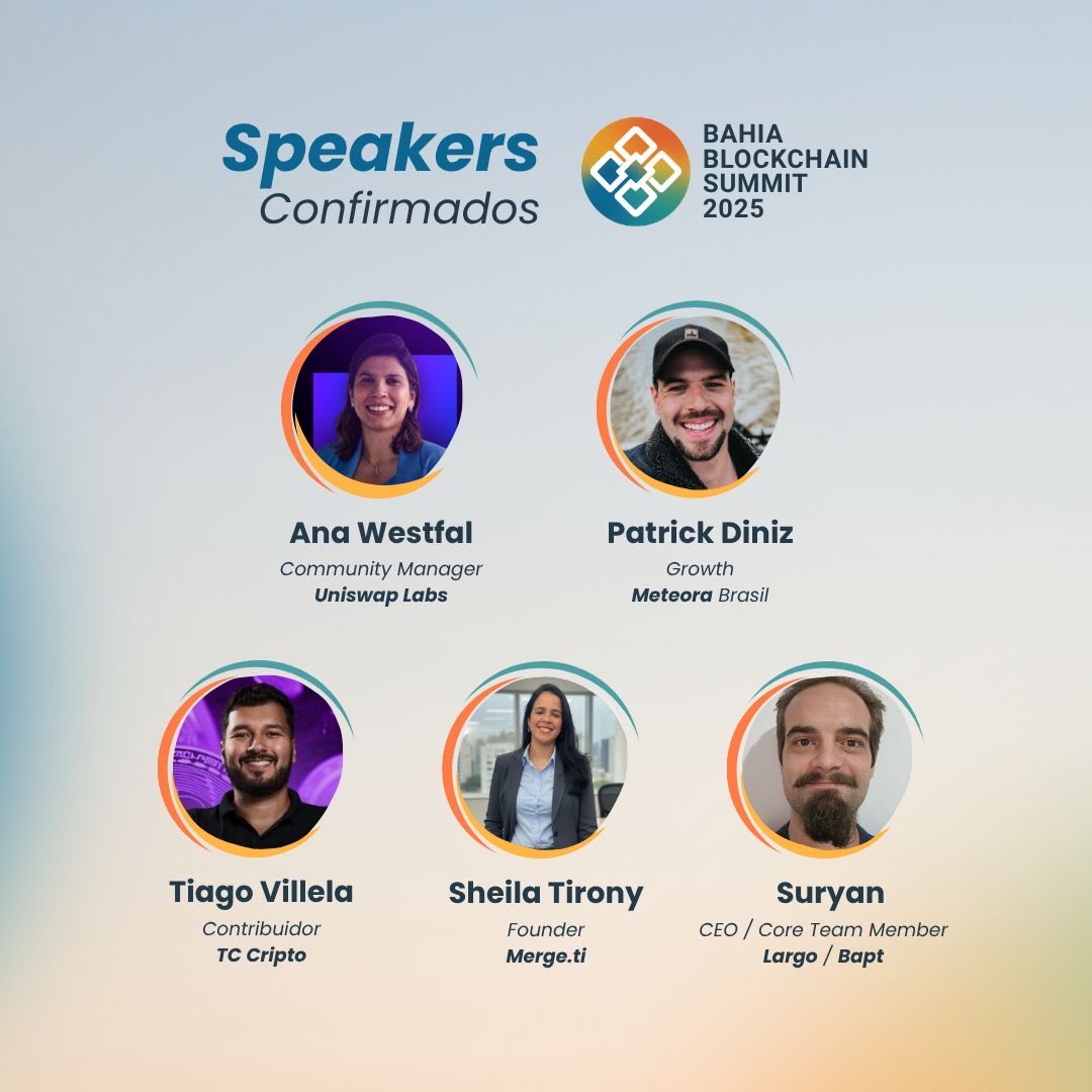 Primeira vez da <a href="/MeteoraAG/">Meteora</a> marcando presença oficial em terras Brazucas 🇧🇷

Quem estiver em Salvador nos dias 17 e 18 vai lá trocar uma ideia com o <a href="/geracaocripto/">Patrick Diniz • Geração Cripto</a>, ele será um dos speakers no Bahia Blockchain Summit 2025.

Garanta sua vaga no link 👉🏻luma.com/yzu5kwk1
