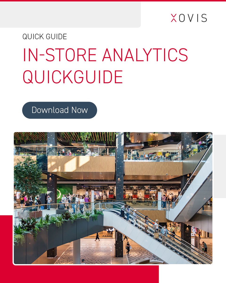 xovis_ag's tweet image. xovis.com/insights/detai… The future of brick-and-mortar retail is now! See how in-store analytics unites omni-channel data, improve sales and staff planning. Download the free @xovis_ag QuickGuide.

#xovis #peoplecounting #instoreanalytics #retail