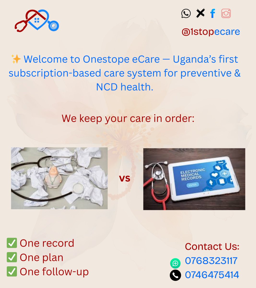OnestopeCare's tweet image. Managing a chronic condition like Diabetes? Switch from crisis mode to continuity. Onestope unites your labs, prescriptions and doctors into one record and a care plan that actually follows you.
Book your Baseline Check and join the NCD Care Club.
#OneRecordOnePlan #HealthForAll