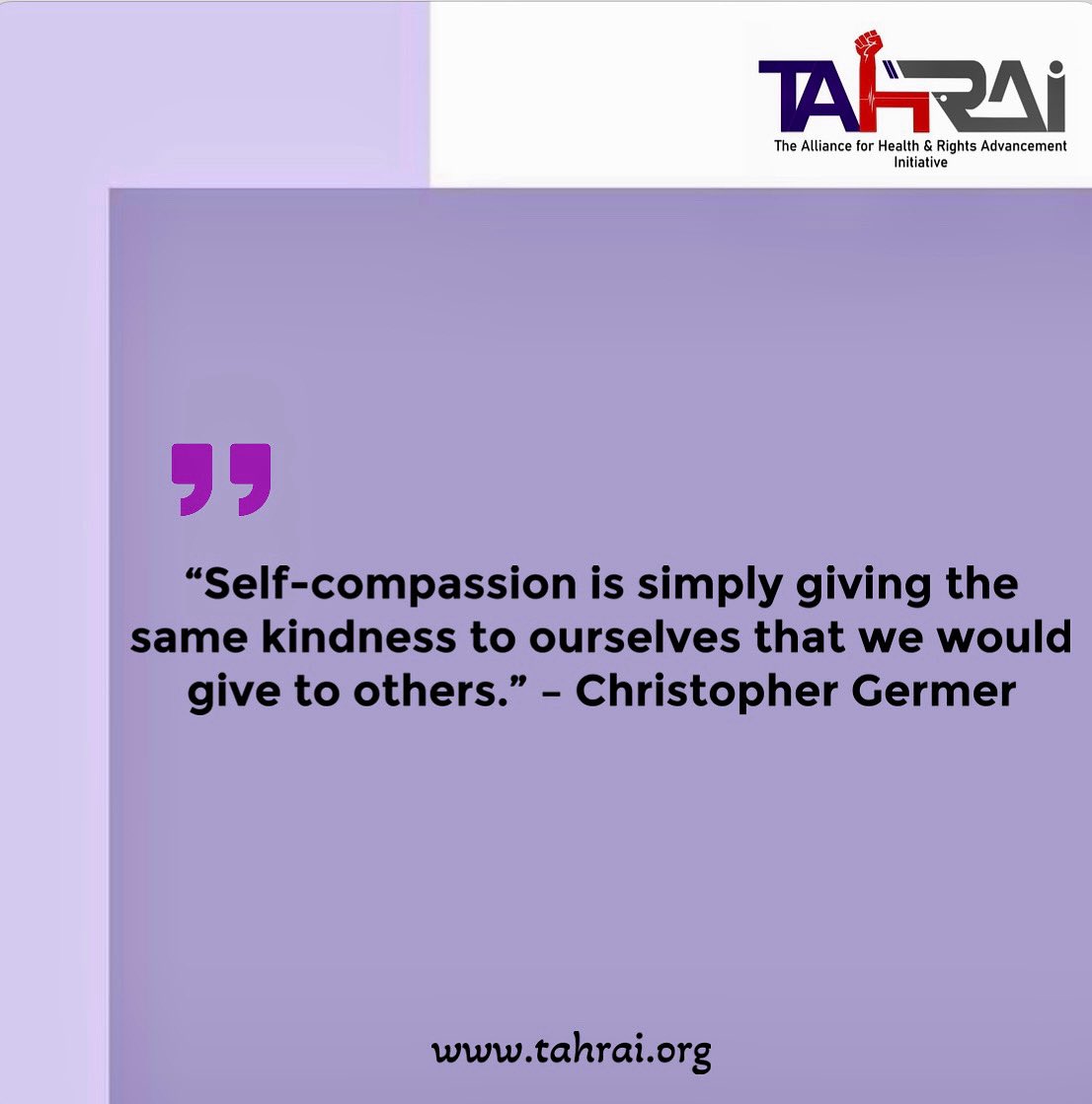 Tahrai_Nigeria's tweet image. “Self-compassion is giving the same kindness to ourselves that we’d give to others.” — Christopher Germer 💛

#SelfCompassion #BeKindToYourself #MentalHealth #TahraInitiative