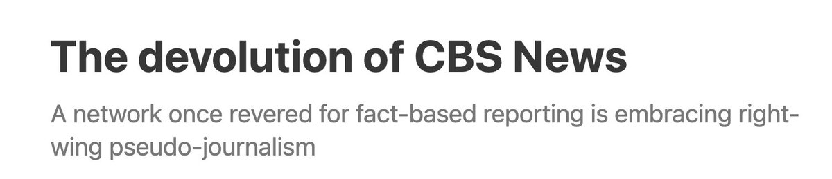The legacy of the “Tiffany Network” is long gone. ⁦<a href="/CBSNews/">CBS News</a>⁩ #maga