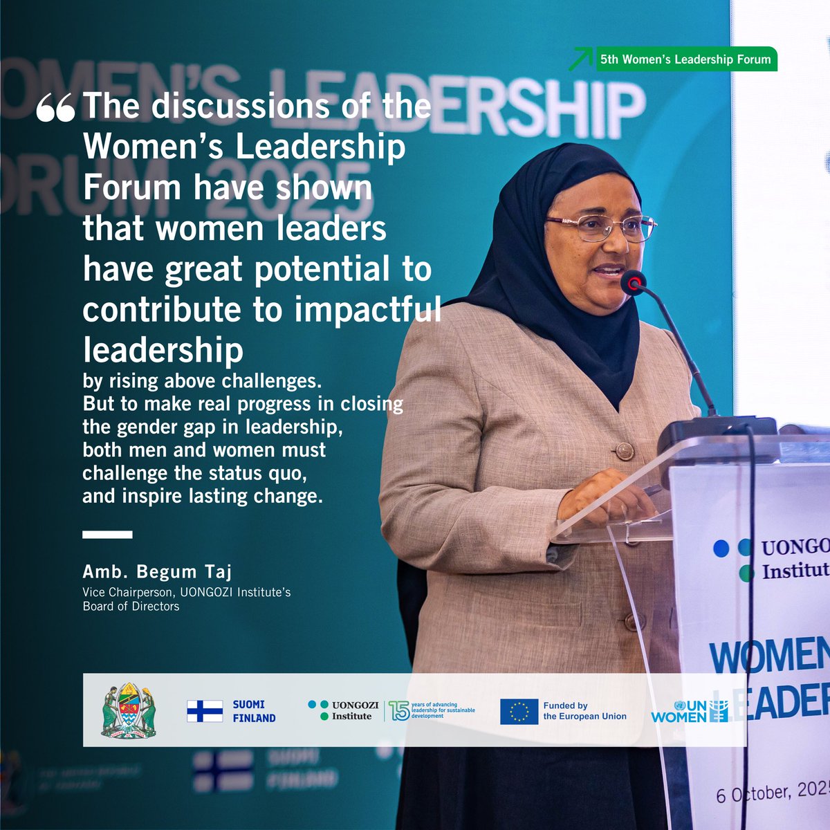 Amb. Begum Taj: The discussions of the Women’s Leadership Forum have shown that women leaders have great potential to contribute to impactful leadership by rising above challenges. But to make real progress in closing the gender gap in leadership, both men and women must