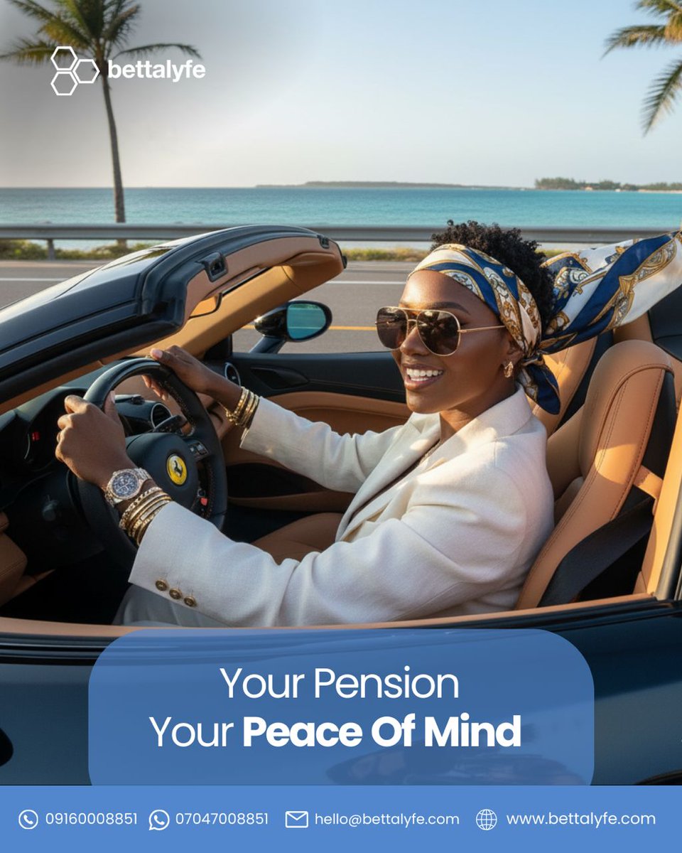 hellobettalyfe's tweet photo. Your pension isn’t just about retirement ,it’s about peace of mind today and freedom tomorrow. At Bettalyfe, we help you plan smarter so you can live better.
https://t.co/iMjQR19raj
#BettaSave
#InvestInYourFuture 
#DreamBigSaveBig 
#FinancialSuccess  
#Pension 
#Bettalyfe https://t.co/cPT9eVMZs7