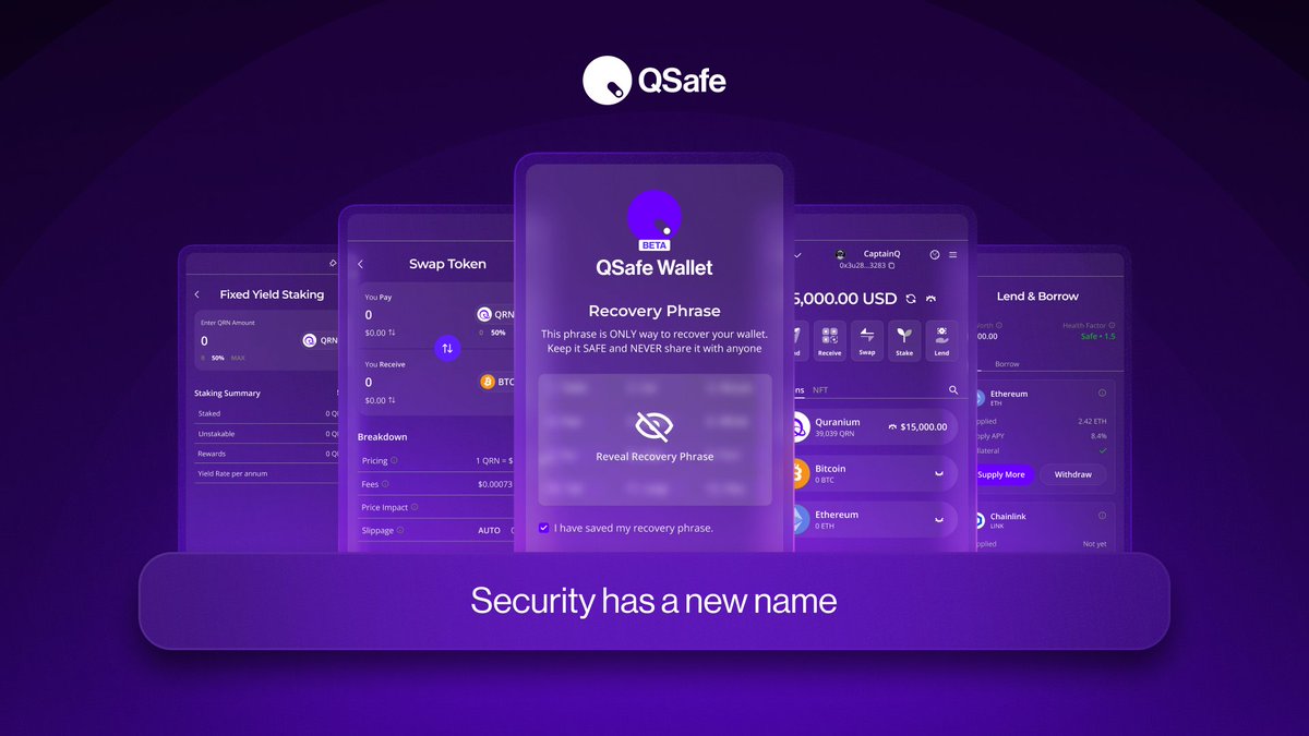 Your crypto deserves more than “good enough.”

✅ Quantum-secure
✅ Cross-chain compatibility (Bitcoin, Solana, EVM)
✅ Full self-custody
✅ Simple and easy to use

Upgrade to QSafe Wallet today → qsafewallet.com