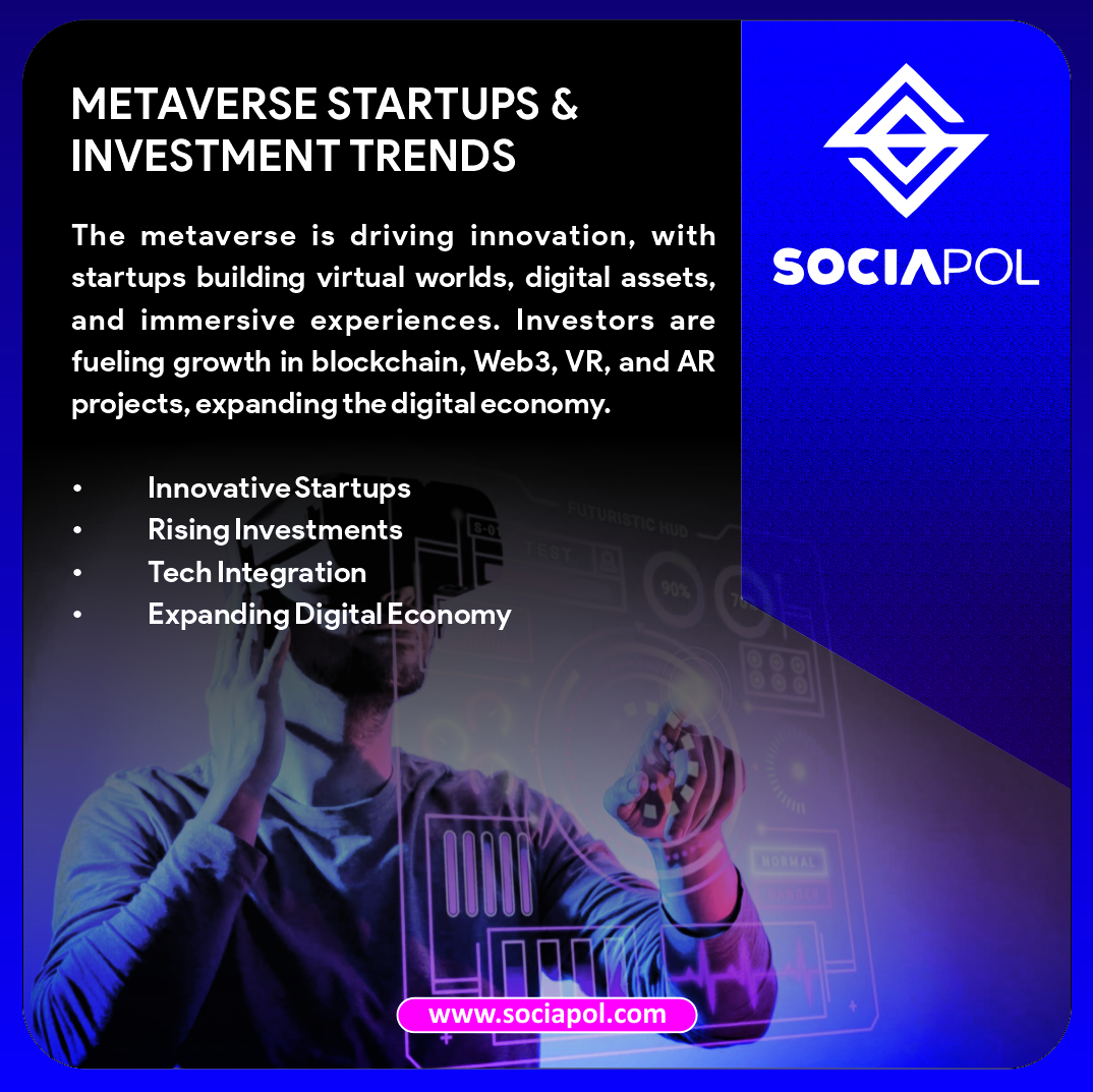 The #Metaverse is booming with startups revolutionizing virtual worlds, digital assets, and immersive experiences! Investors are fueling growth in #Blockchain, #Web3, #VR, and #AR. 🌐💰 

💡 Are you ready for the future of innovation? Join the movement! 

 #MetaverseStartups