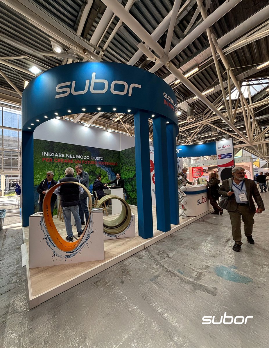 SuborPipe's tweet image. 🇮🇹 Ciao Italia! Greetings from the first day of H2O Accadueo!
We invite you to discover our sustainable GRP pipe technologies for water management and infrastructure solutions at Hall 26 – Stand B19.
#H2OAccadueo #Subor