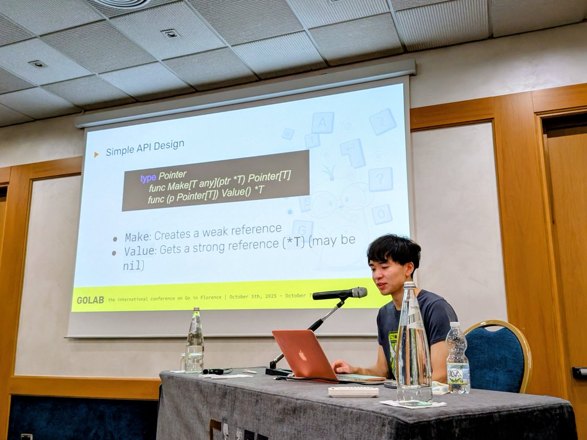 Super well-rounded talk at <a href="/golab_conf/">GoLab</a> by <a href="/knkurokuro7/">kuro</a> on weak references in Go, covering the fundamentals, implementation details, best practices, and common use cases #golab2025